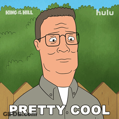 Cartoon Man Saying Pretty Cool GIF