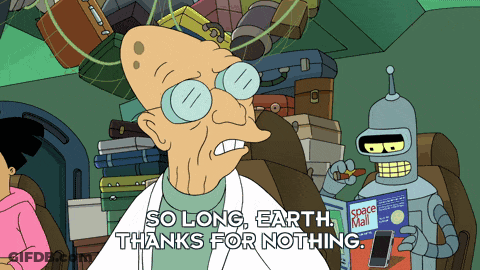 Cartoon Man Saying So Long Earth Thanks For Nothing GIF