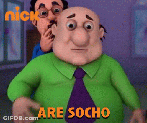 Cartoon Man Saying Socho GIF