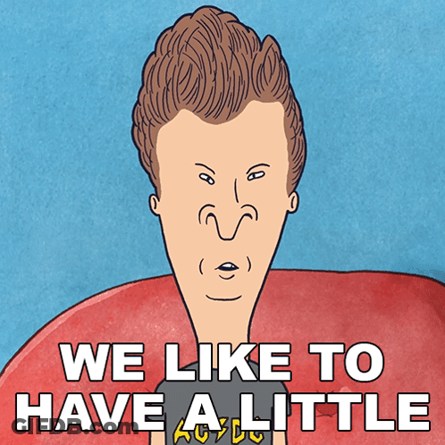 Cartoon Man Saying We Like To Have A Little GIF