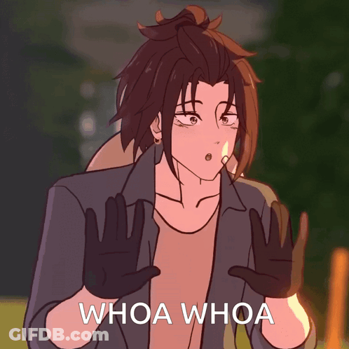 Cartoon Man Saying Whoa Whoa GIF