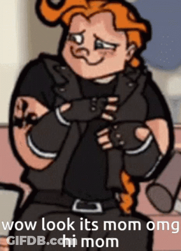 Cartoon Man Saying Wow Look Its Mom Omg Hi Mom GIF