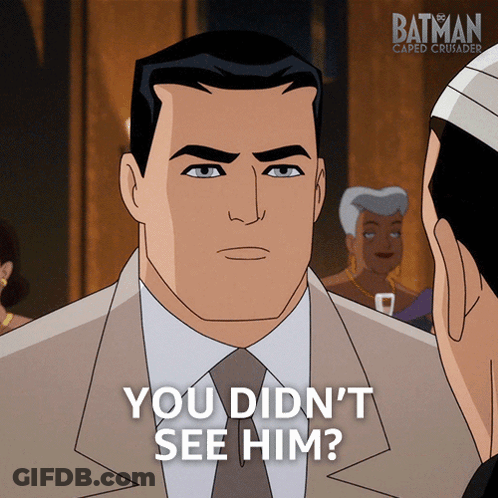 Cartoon Man Saying You Didn't See Him GIF