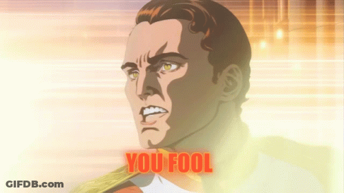 Cartoon Man Saying You Fool GIF