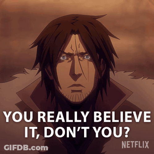 Cartoon Man Saying You Really Believe It Don't You GIF