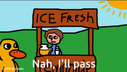 Cartoon Man Selling Lemonade Next To Duck GIF
