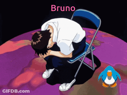 Cartoon Man Sitting In Chair Bruno GIF