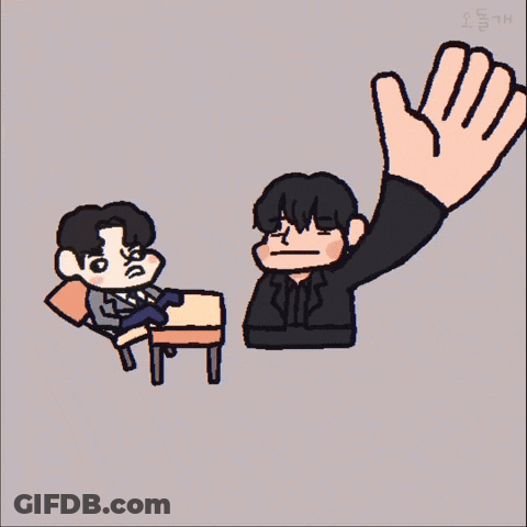 Cartoon Man Sitting In Chair With Hand Reaching Out GIF
