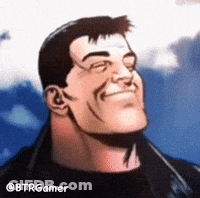 Cartoon Man Smiling With @Btrgamer GIF