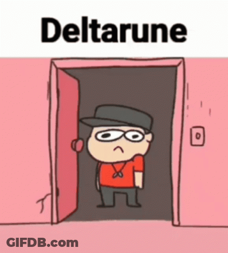 Cartoon Man Standing In Doorway Deltarune GIF