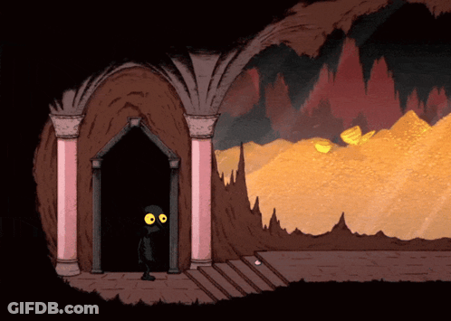 Cartoon Man Standing In Doorway GIF