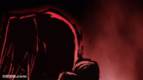 Cartoon Man Standing In Front Of Fire GIF