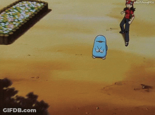 Cartoon Man Standing Next To Blue Penguin Saying What Thoughts GIF