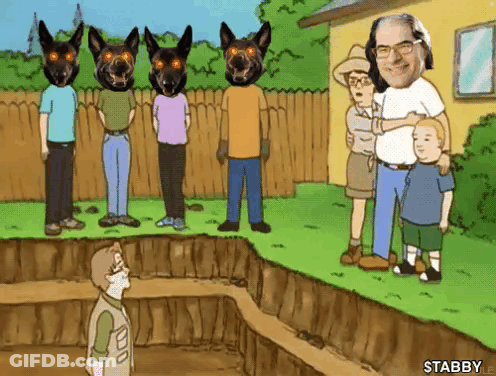 Cartoon Man Standing Next To Group Of People GIF