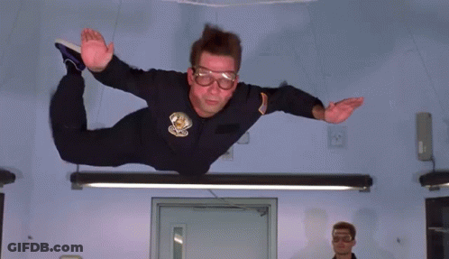 Cartoon Man Standing On Ladder GIF