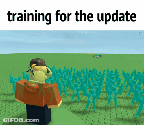 Cartoon Man Training For The Update GIF
