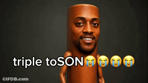 Cartoon Man Triple Toson GIF