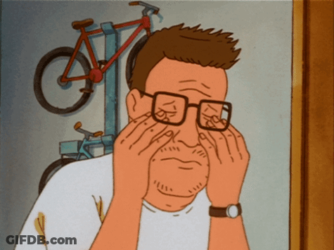 Cartoon Man Wearing Glasses And Watch GIF