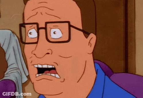 Cartoon Man Wearing Glasses Surprised GIF