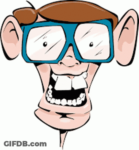 Cartoon Man Wearing Goggles GIF