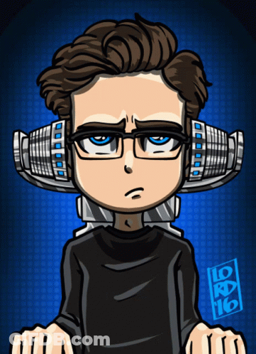 Cartoon Man Wearing Headphones 16 GIF