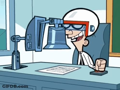 Cartoon Man Wearing Helmet And Glasses GIF
