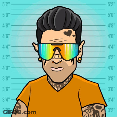 Cartoon Man Wearing Sunglasses GIF