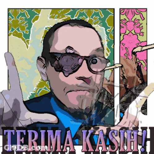Cartoon Man Wearing Sunglasses Terima Kasih GIF