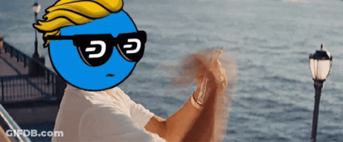 Cartoon Man Wearing Sunglasses With G GIF