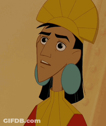 Cartoon Man Wearing Yellow Hat And Earrings GIF