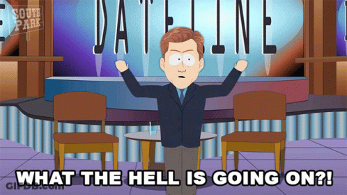 Cartoon Man What The Hell Is Going On GIF
