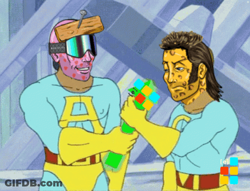 Cartoon Man With A On Chest GIF