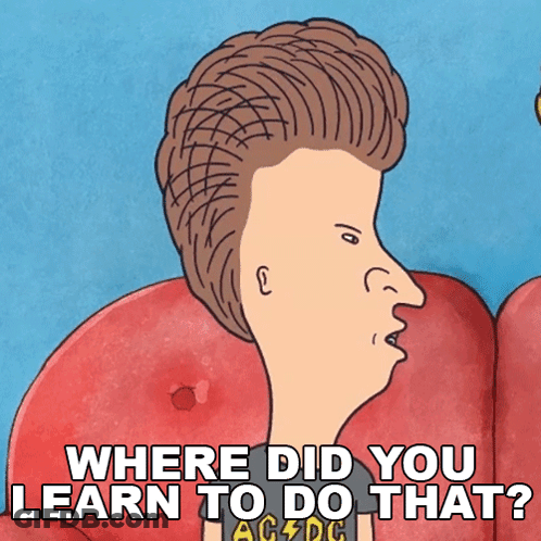 Cartoon Man With AC DC Shirt GIF