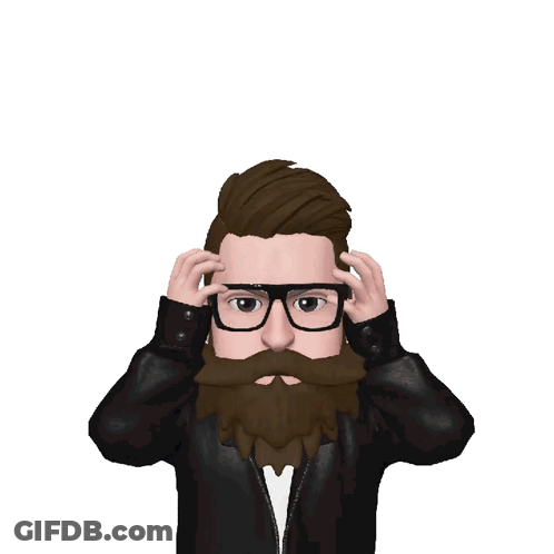Cartoon Man With Beard And Glasses GIF
