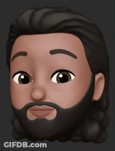 Cartoon Man With Beard And Long Hair GIF