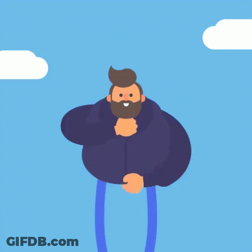 Cartoon Man With Beard And Mustache GIF