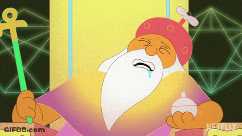 Cartoon Man With Beard And Netflix Logo GIF