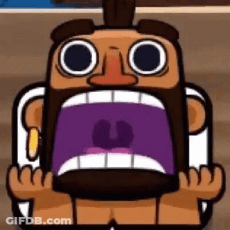 Cartoon Man With Beard And Purple Mouth Screaming GIF