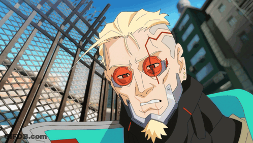Cartoon Man With Beard And Red Eyes GIF