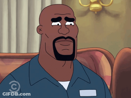 Cartoon Man With Beard And X On Ear From Comedy Central GIF