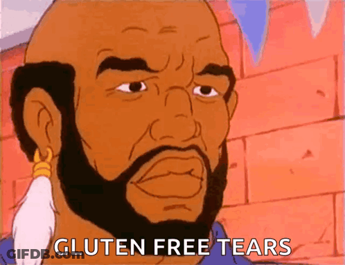 Cartoon Man With Beard Gluten Free Tears GIF
