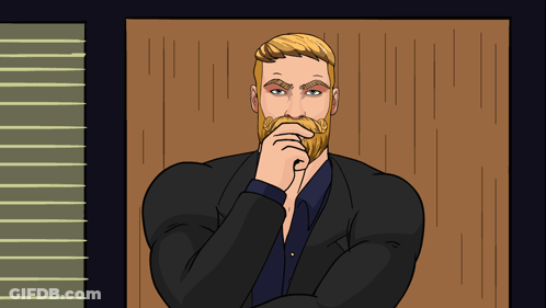 Cartoon Man With Beard In Suit GIF
