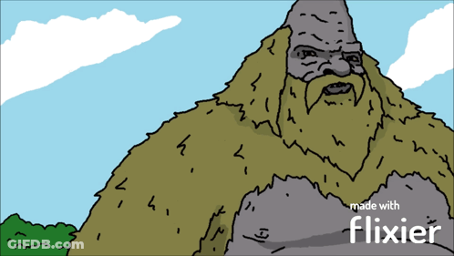 Cartoon Man With Beard Made With Flixier GIF