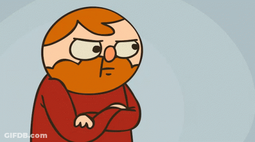 Cartoon Man With Beard Making Funny Face GIF