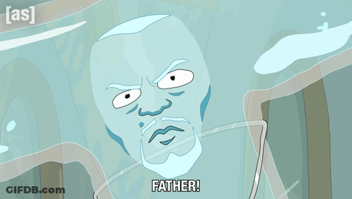Cartoon Man With Beard Saying Father GIF