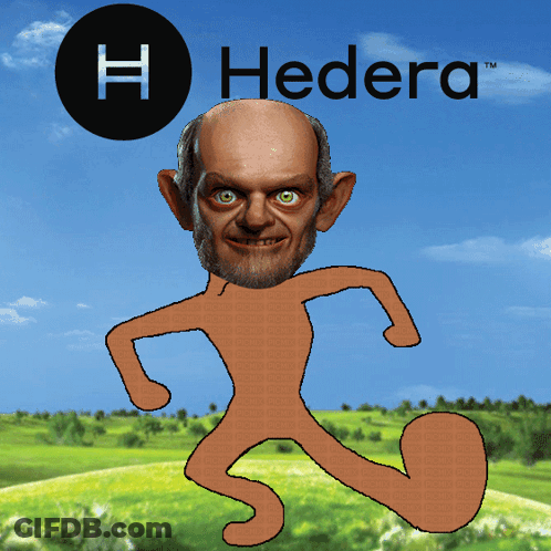 Cartoon Man With Beard Saying Hedera GIF