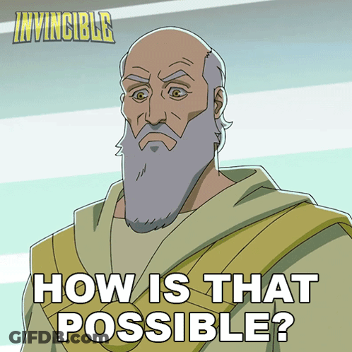 Cartoon Man With Beard Saying How Is That Possible GIF