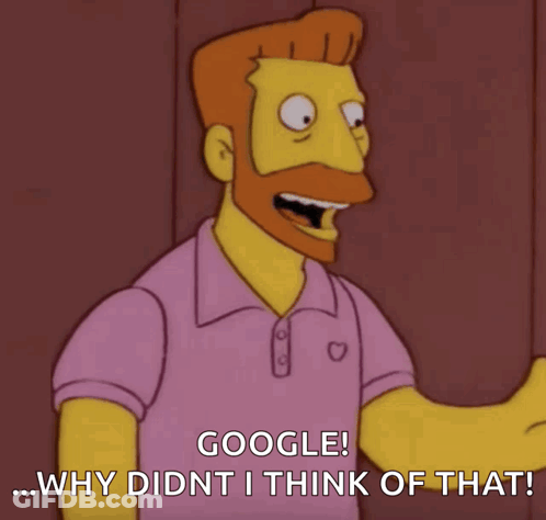 Cartoon Man With Beard Says Google Why Didn't I Think Of That GIF