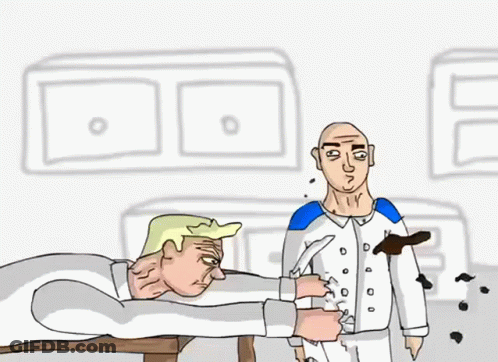 Cartoon Man With Beard Standing In Front Of Wall GIF