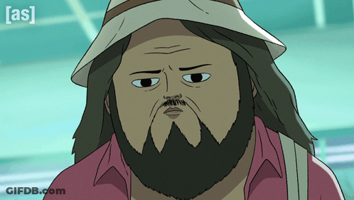 Cartoon Man With Beard Wearing Hat And Pink Shirt As GIF